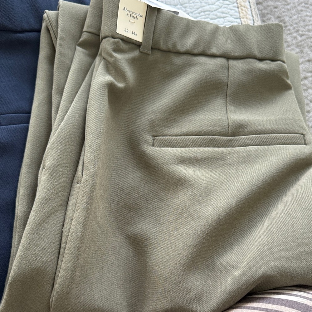 Abercrombie & Fitch Olive Wide Leg Pants